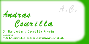 andras csurilla business card