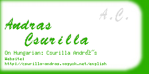 andras csurilla business card